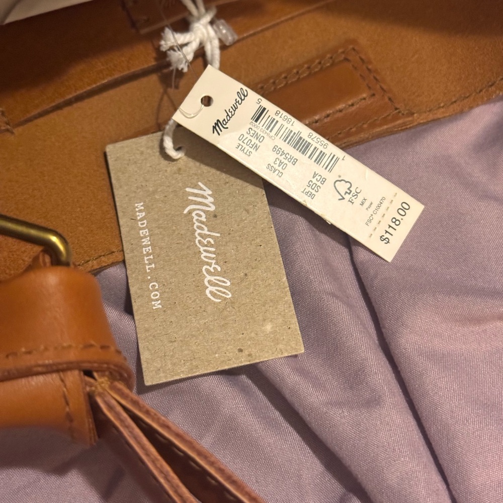 Madewell Brown Leather Shoulder Bag (Authentic)
